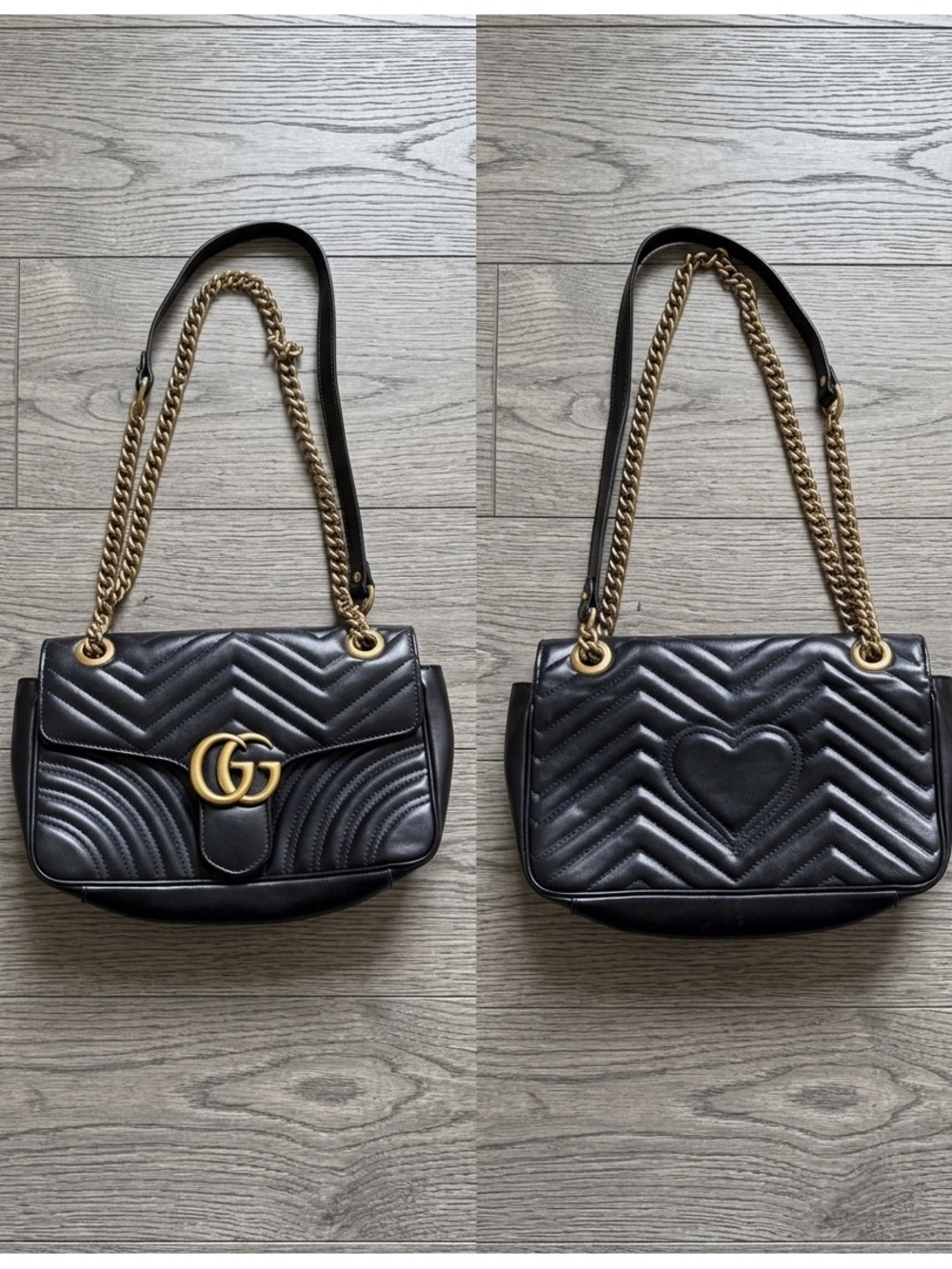 Crossbody Gucci Bag with Gold Chain Strap